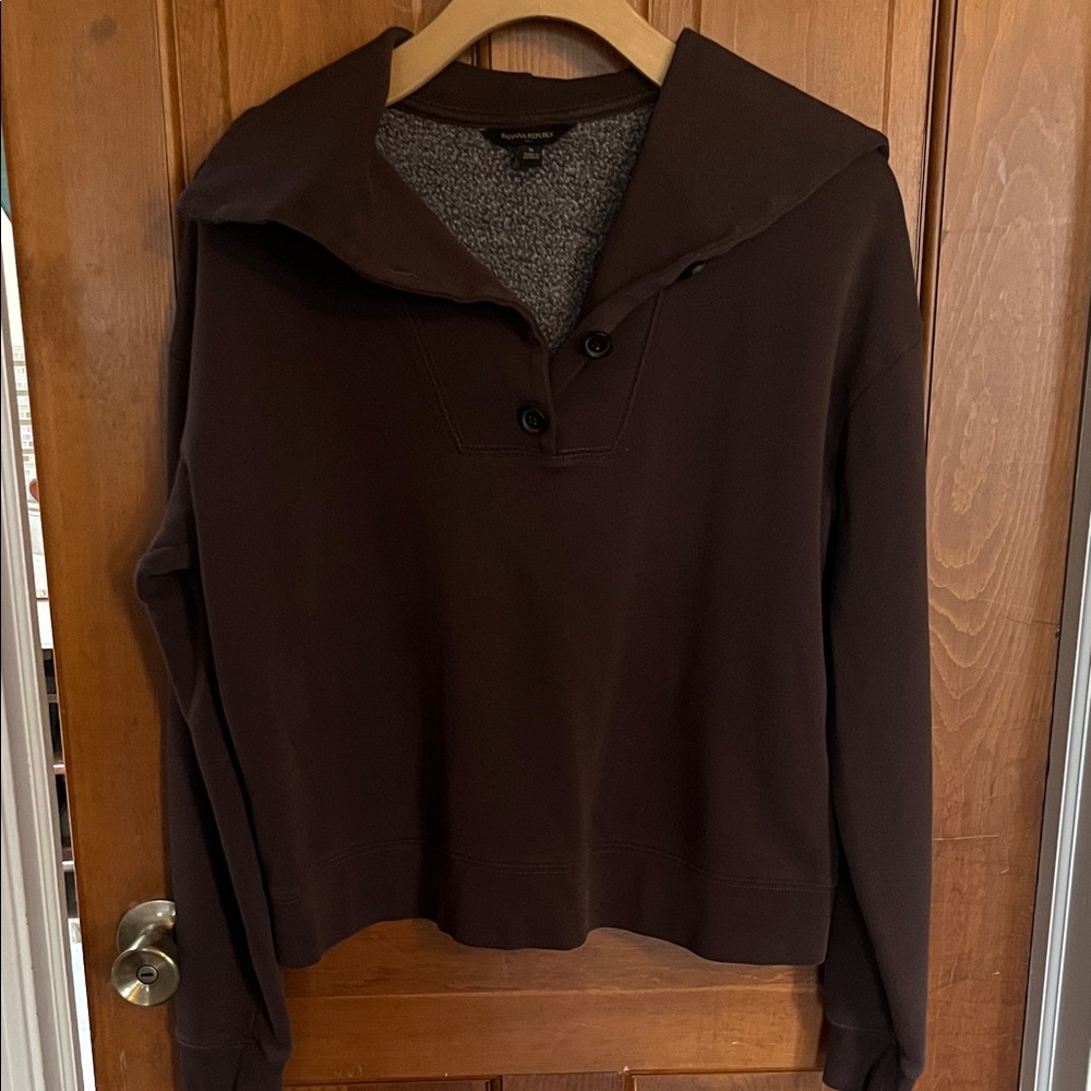 Banana Republic Dark plum/Brown, terry sweatshirt